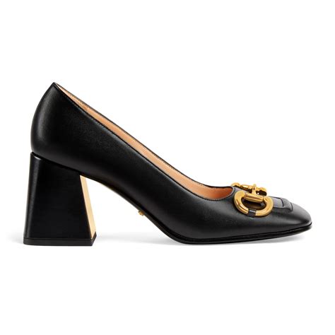 gucci horsebit pumps black|gucci suede mid heel pump.